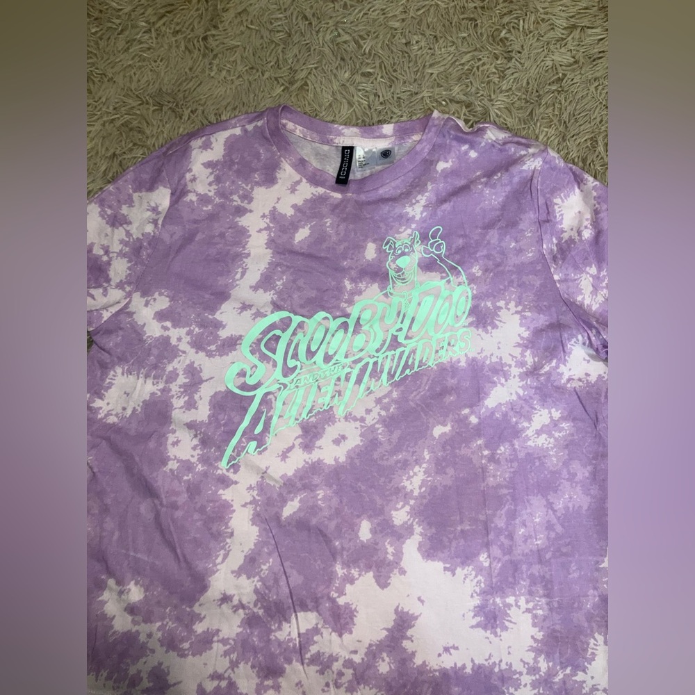 H&M Purple Tie-Dye Scooby-Doo Tee